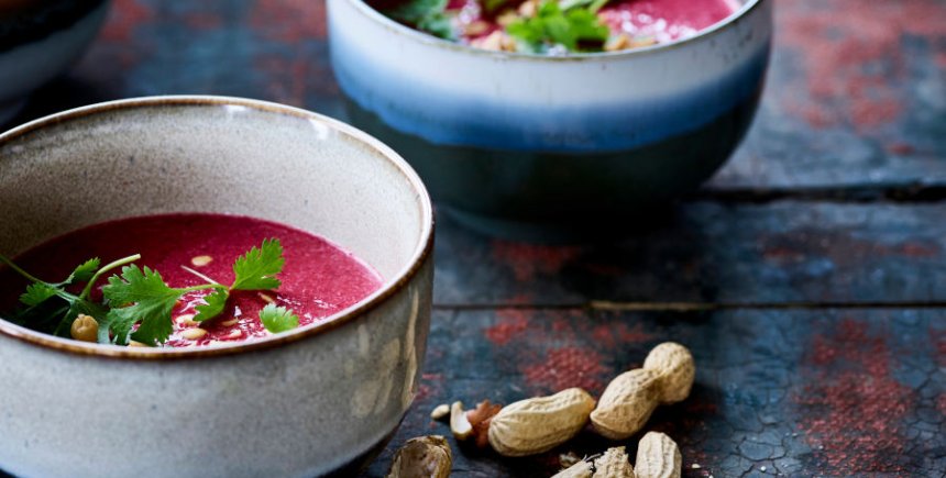 Rodebietenpindasoep