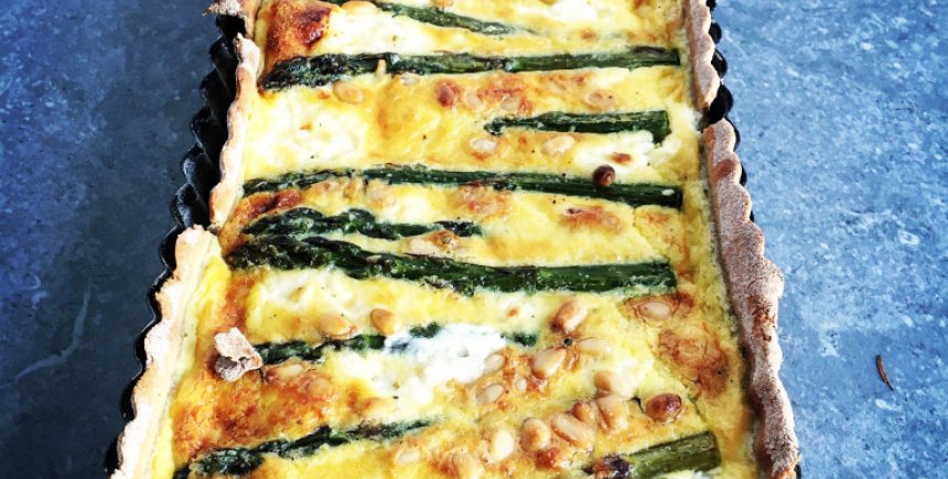 quiche met asperges en geitenkaas