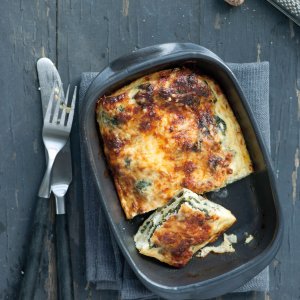 Lasagna met spinazie en feta