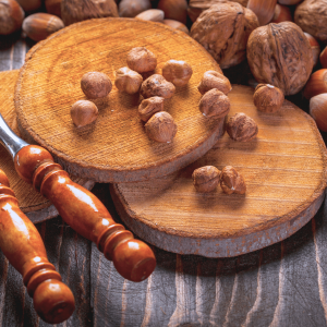 hazelnoten en walnoten